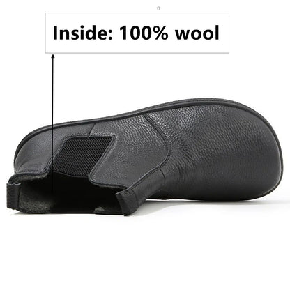 Barfodede Læderstøvler til Mænd & Kvinder med Uldfor