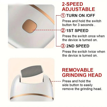 Genopladelig Elektrisk Fodfil til Fjernelse af Hård Hud