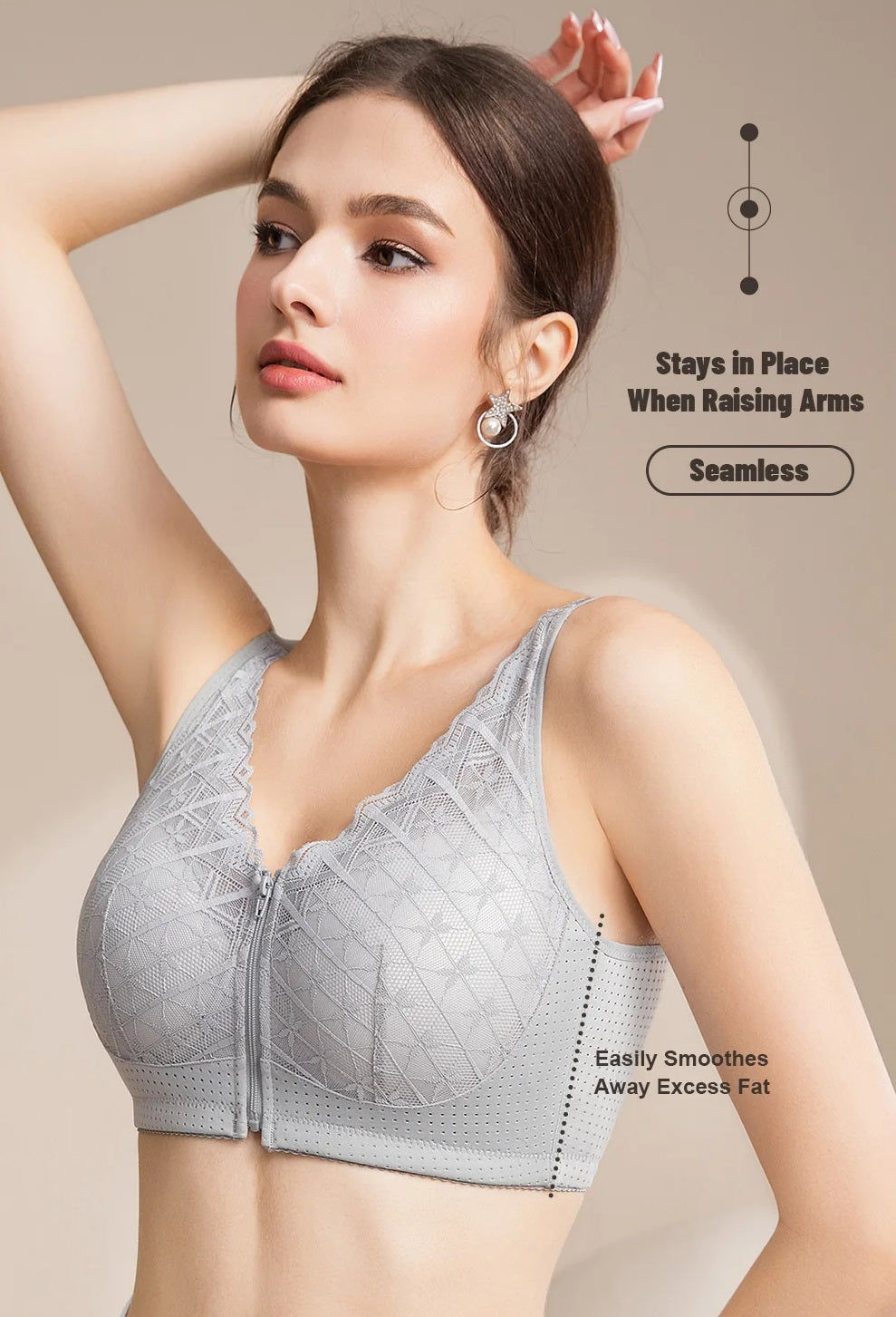 Justerbar Bomulds Mastektomi Bh med Lomme