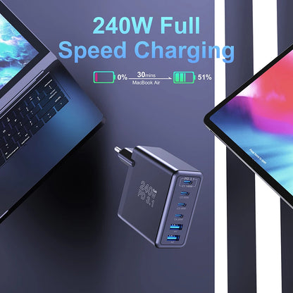 240W GaN Hurtig USB-C Oplader
