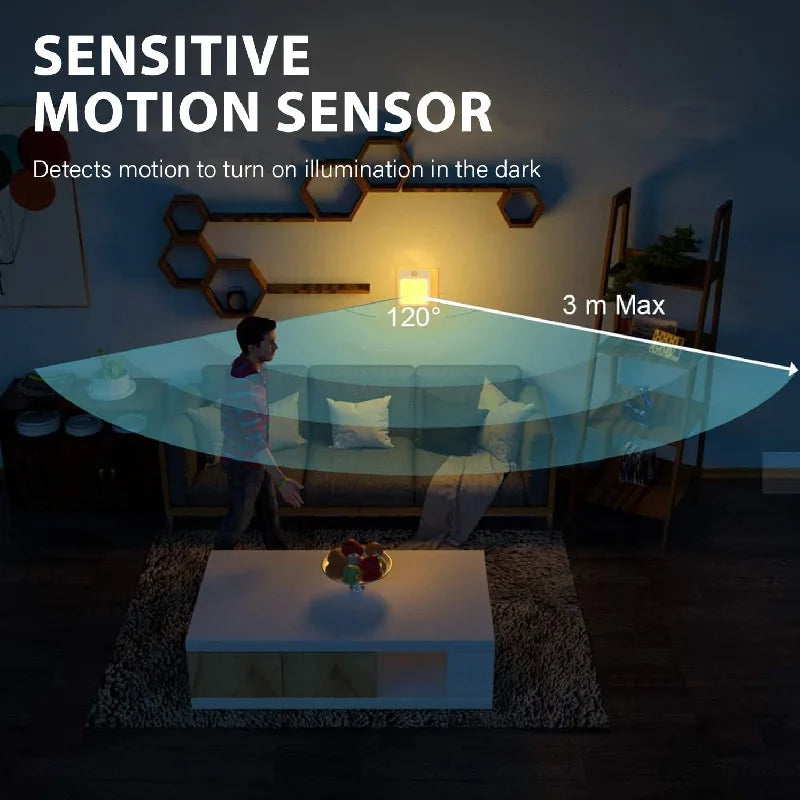 LED Natlampe med Bevægelsessensor