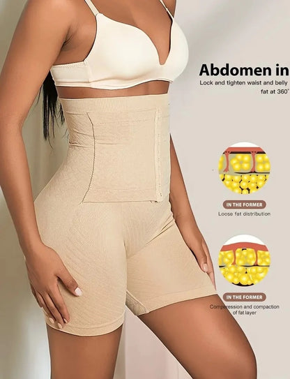 Højtaljede Shapewear-Shorts med Balleløft