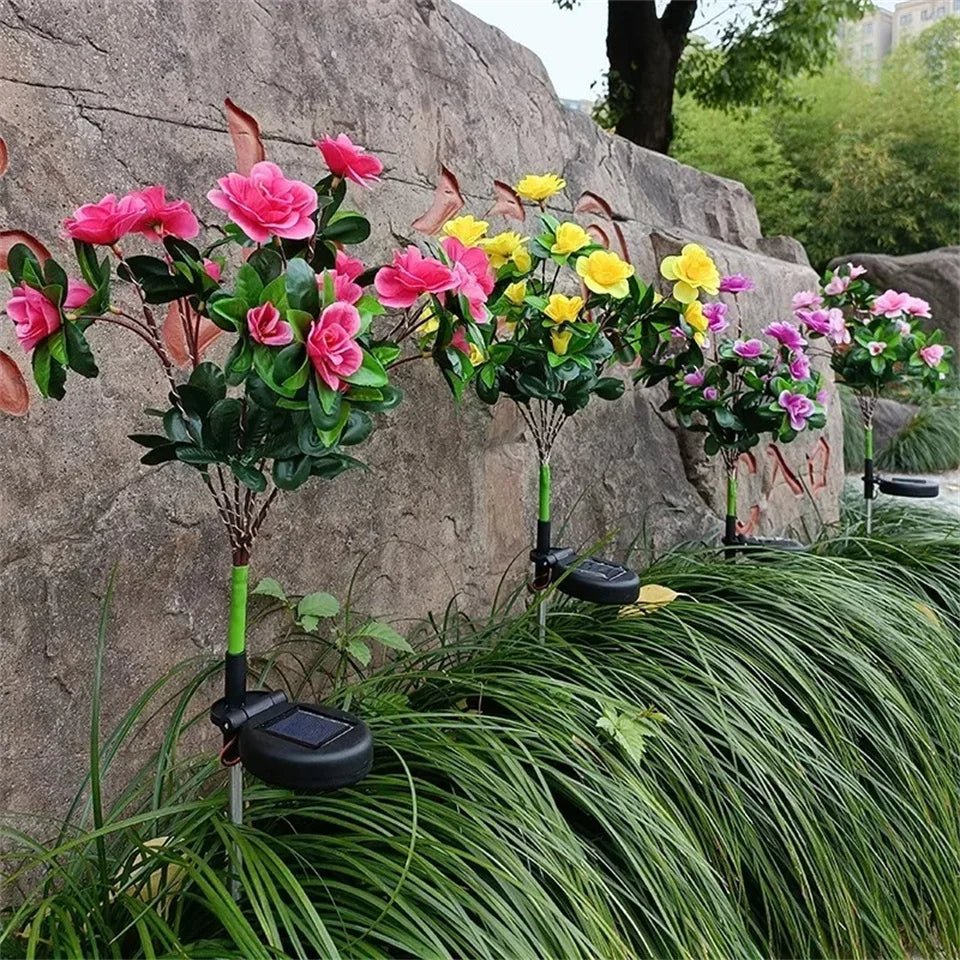 LED Blomster Solcellelampe