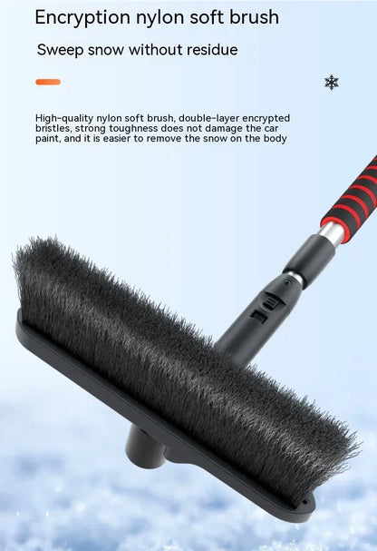 Udtrækkelig Sneskovl og Børste til Bilen