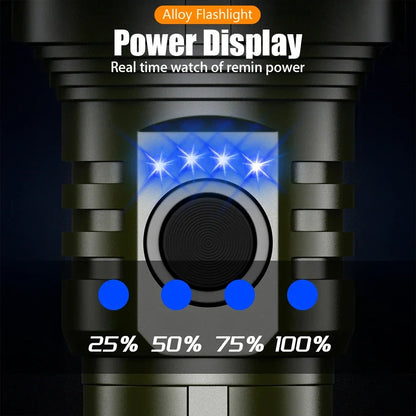 3-i-1 Genopladelig Lommelygte, Lighter & Powerbank