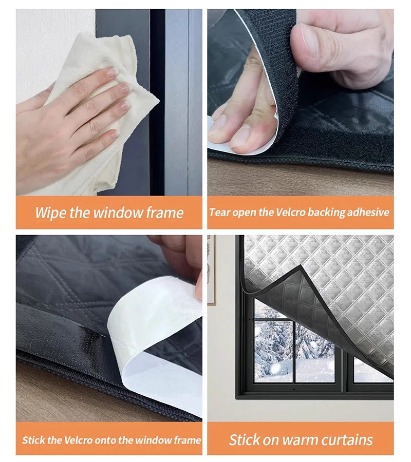 Vinter Vind- og Isolerende Vinduesgardin