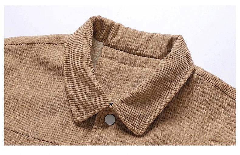 Herre Fleece Corduroy Jakke