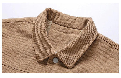 Herre Fleece Corduroy Jakke