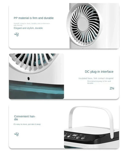 Lille Stille USB-skrivebordsventilator med Køletåge