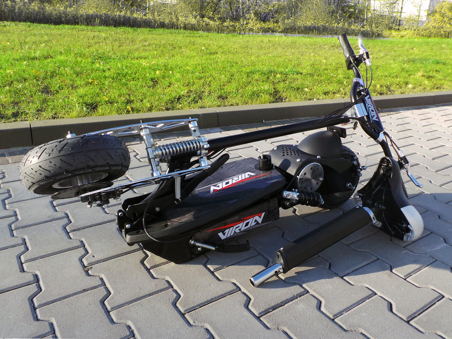 800W Sammenklappelig Elektrisk Løbehjul med Sæde og Mobilholder til Voksne