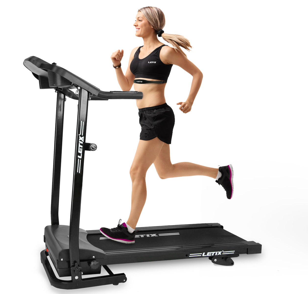 Sammenklappelig Løbebånd med Pulsmåler og Bluetooth