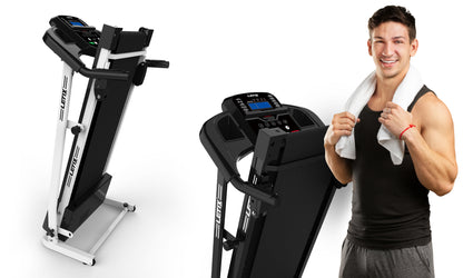 Sammenklappelig Løbebånd med Pulsmåler og Bluetooth