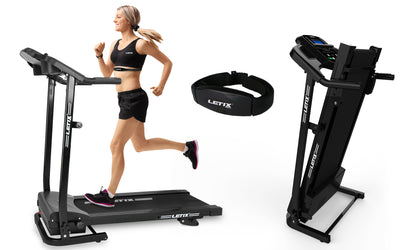 Sammenklappelig Løbebånd med Pulsmåler og Bluetooth