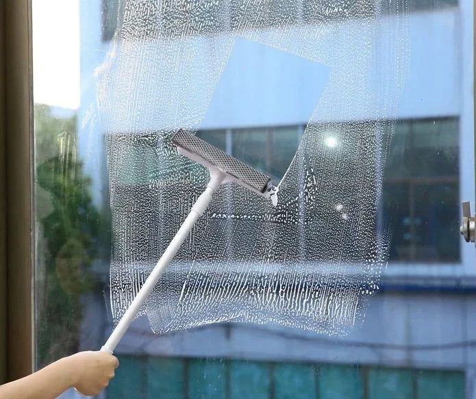 2-i-1 Vinduesrenser med Teleskopskaft