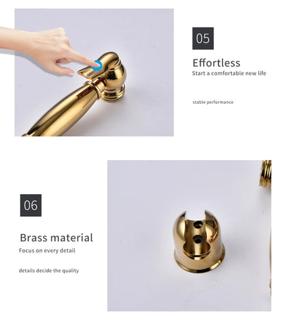 Håndholdt Bidetsprøjte i Messing i Guldfarve