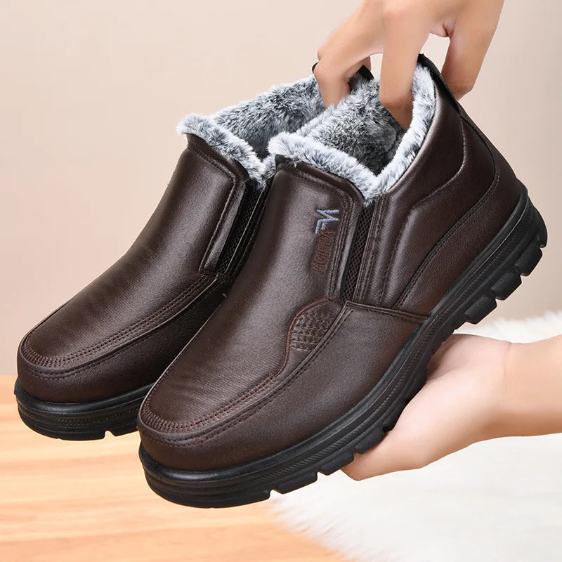 Varme Slip-on Vintersko til Mænd med Fleecefor