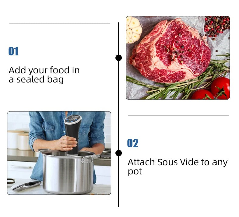 Sous Vide Koger 1100W med LCD Touch Display