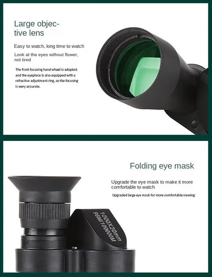 Bærbar Monokulær Kikkert med Høj Forstørrelse til Udendørs Brug