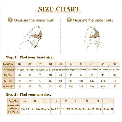 Plus Size Stropløs Push-Up BH til Stor Barm