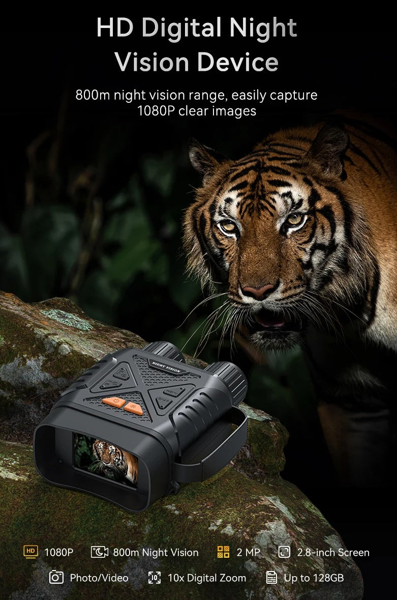 1080P Digital Nattekikkert 10x 800m med Stor Skærm
