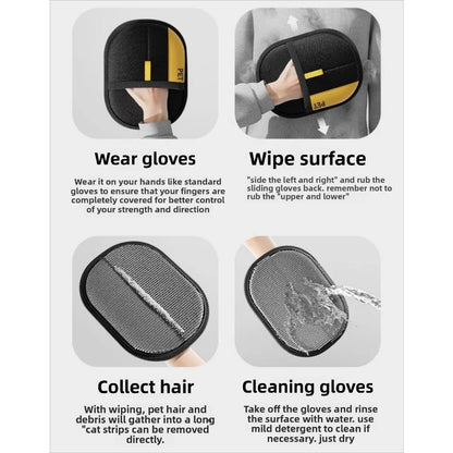 Genanvendelige Kæledyrshår Børstehandsker