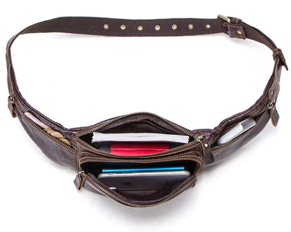 Ægte Læder Bæltetaske til Mænd