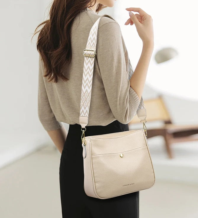 Dame Crossbody Taske i Ægte Læder