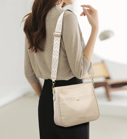 Dame Crossbody Taske i Ægte Læder