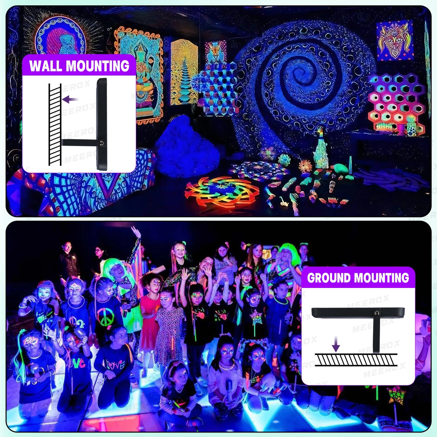 UV Sort Lys LED Projektør til Fest og Events