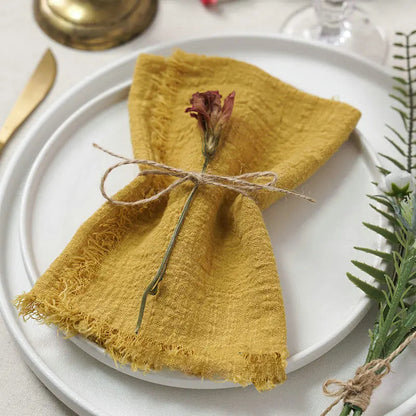 10 Stk. Vintage Bomuldsservietter til Bryllup og Fest