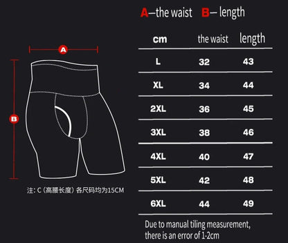 Herre Bomulds Boxershorts med Høj Talje og Lange Ben