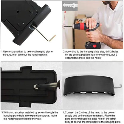 Moderne LED-Væglampe til Indendørs og Udendørs Brug