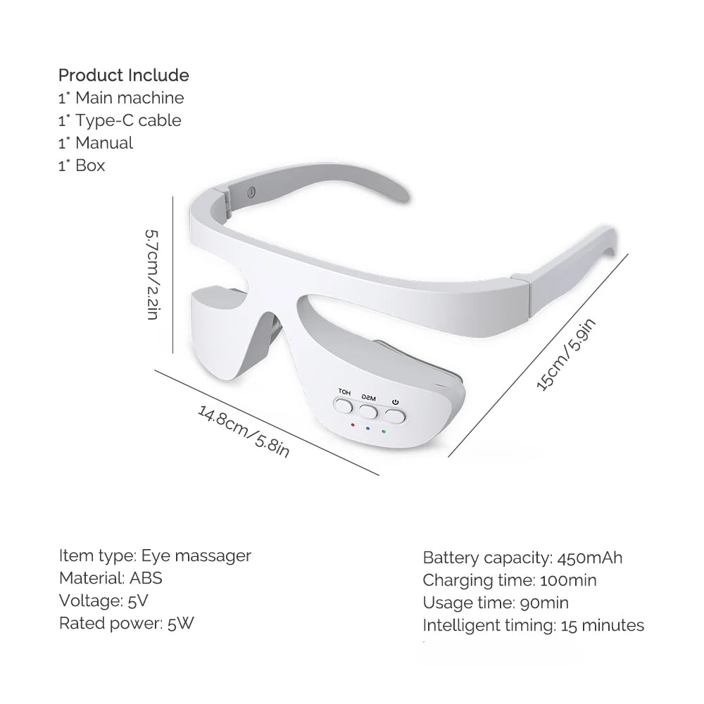 3D Øjenmassager med Rødt Lys