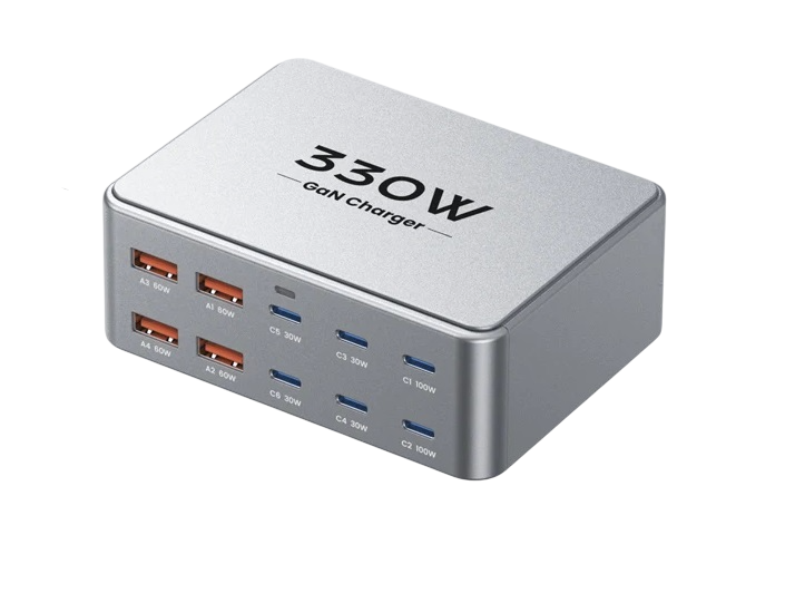 330W USB-C GaN Multiport Hurtigoplader