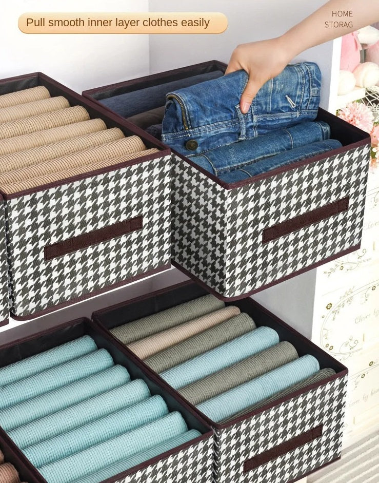 Sammenklappelig Linned Opbevaringsboks til Garderobe