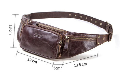 Ægte Læder Bæltetaske til Mænd