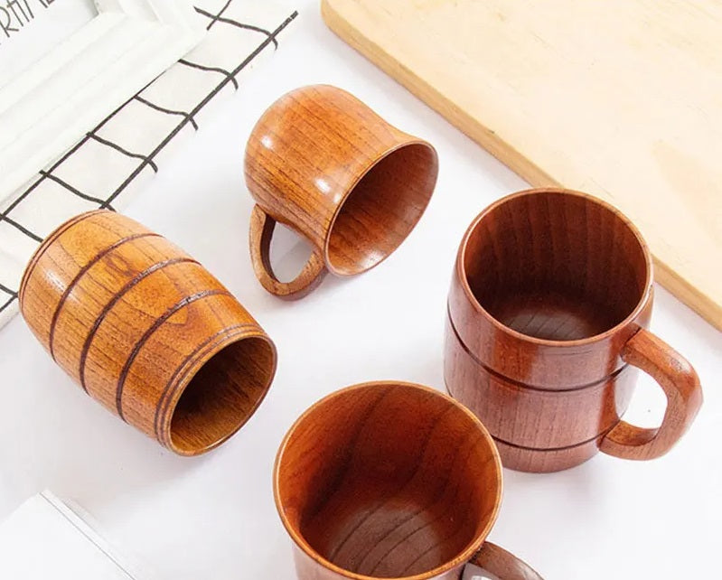 Håndlavet Trækrus – Kaffe, Te, Øl