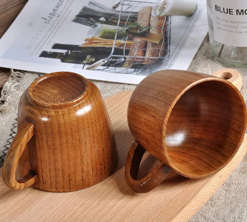 Håndlavet Trækrus – Kaffe, Te, Øl