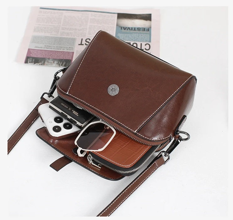 Lille Crossbodytaske i Ægte Læder til Kvinder