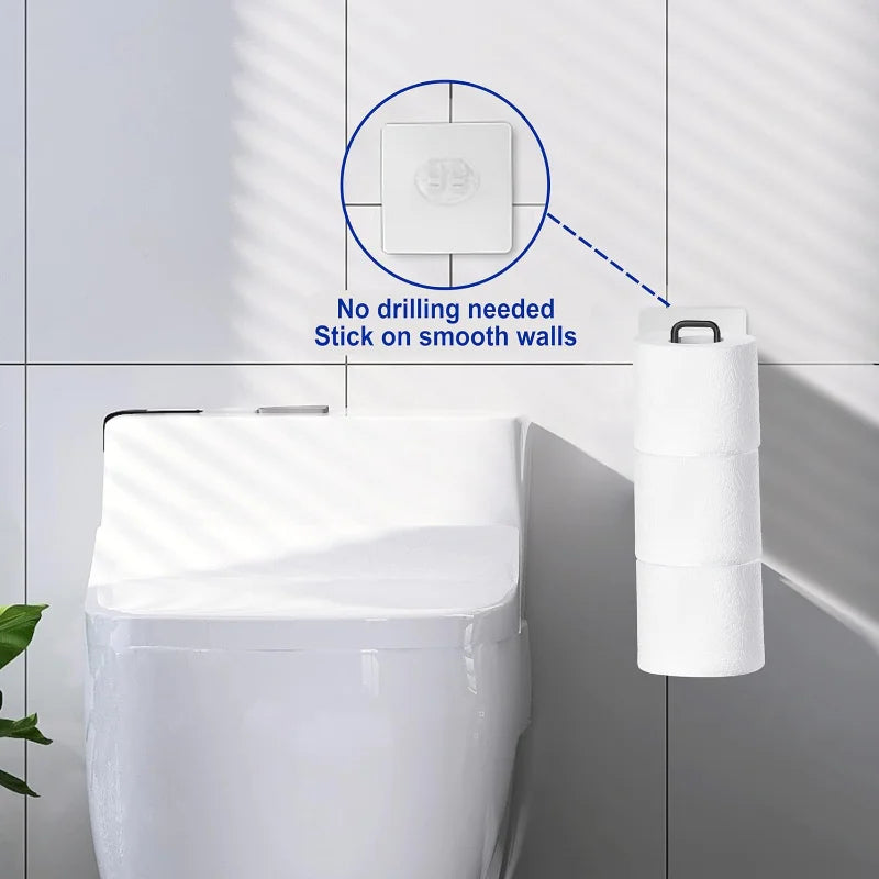 Selvklæbende Toiletpapirholder med Håndklædestang