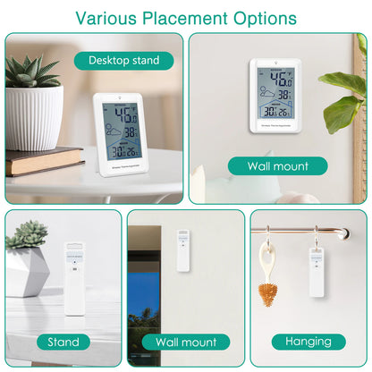 Trådløst Digitalt Termometer med Vejrstation