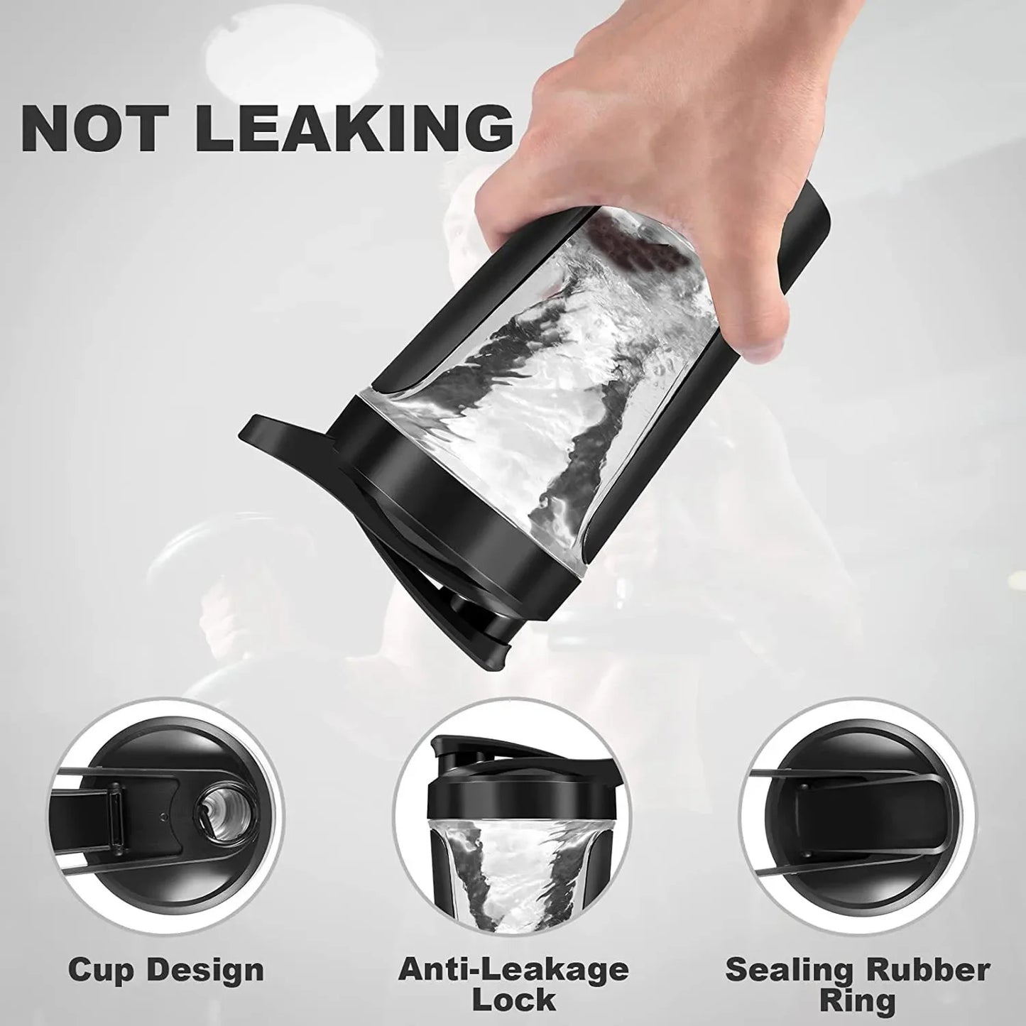 450ml Elektrisk Proteinshakerflaske – Bærbar Mixer