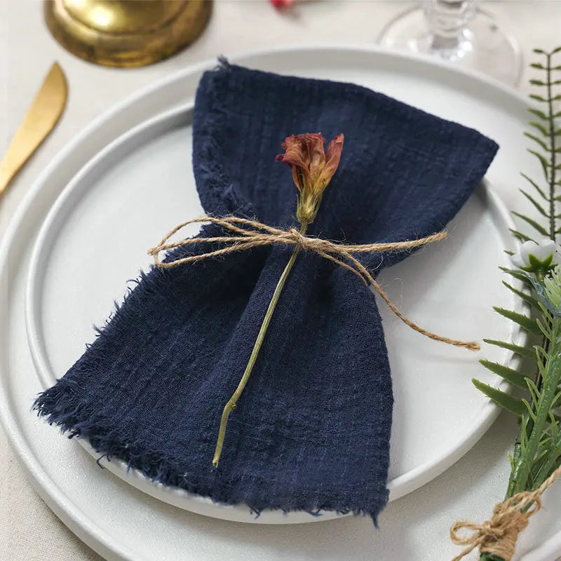 10 Stk. Vintage Bomuldsservietter til Bryllup og Fest