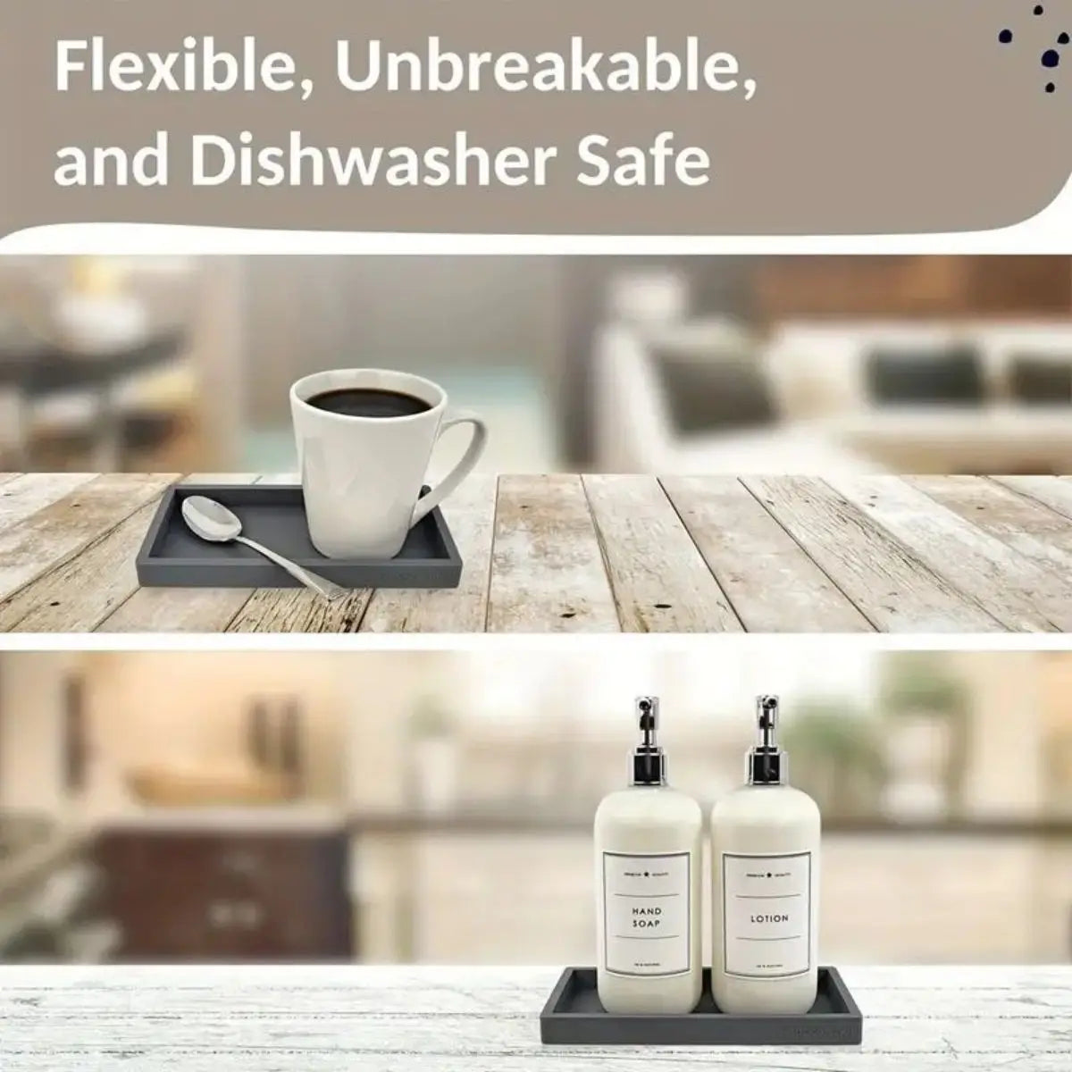 Silikone Badeværelsesbakke til Opbevaring