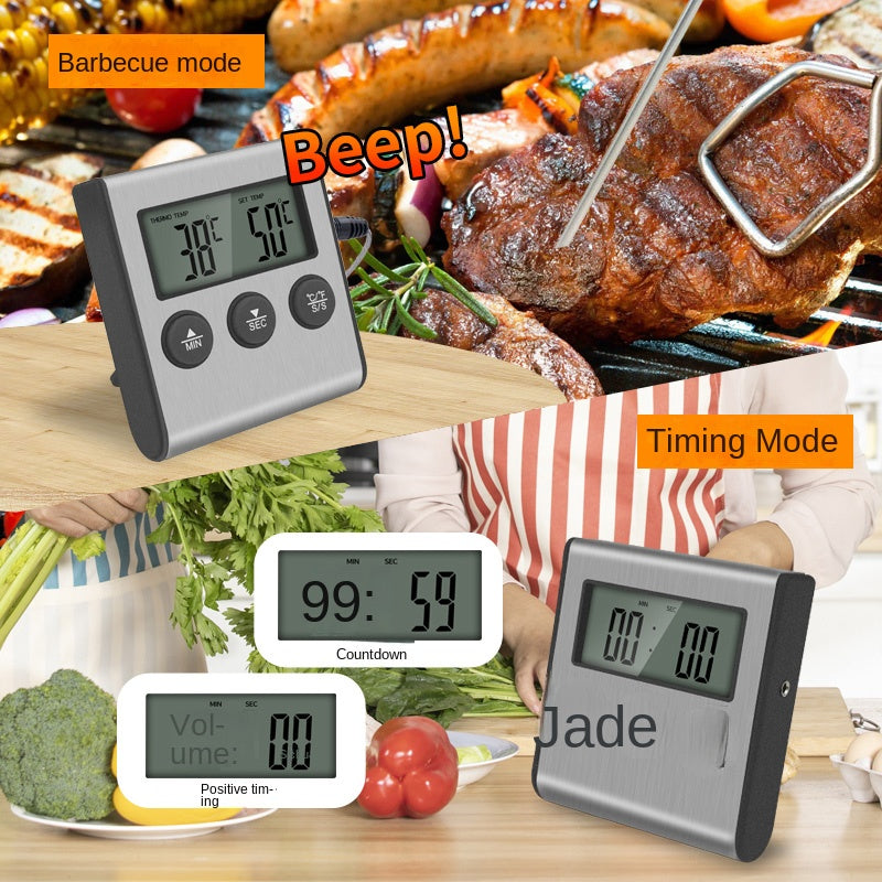 Trådløst Digitalt Ovn- og Kødtermometer til BBQ og Grill