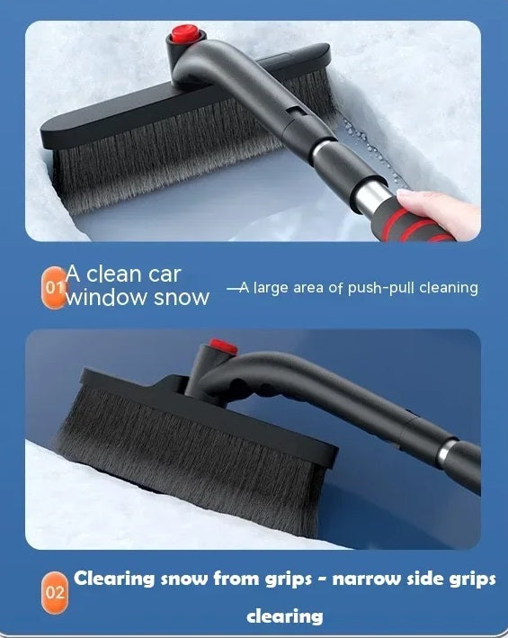 Udtrækkelig Sneskovl og Børste til Bilen