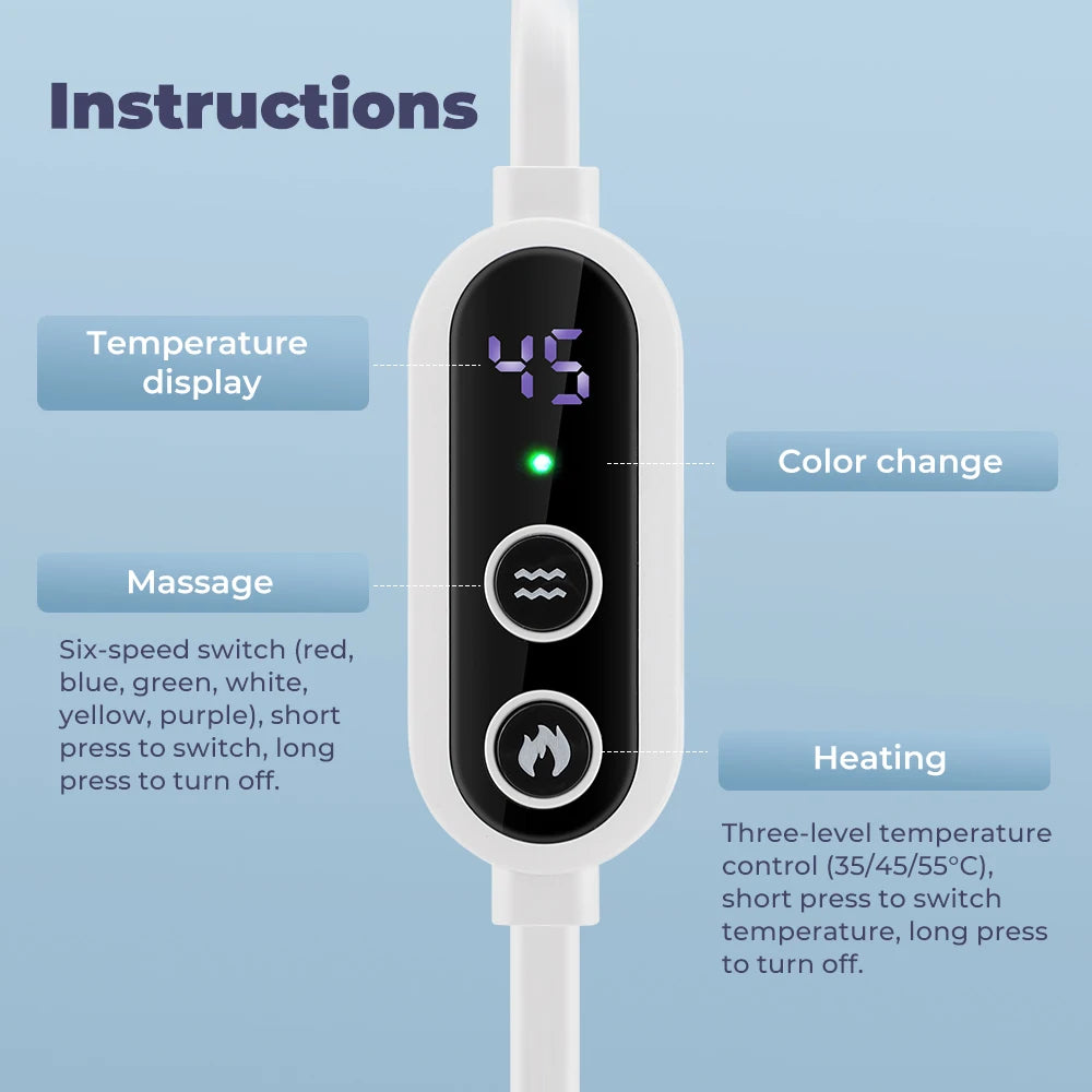 USB-Opvarmet Damp-Øjenmassagemaske