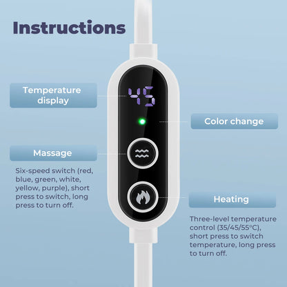 USB-Opvarmet Damp-Øjenmassagemaske