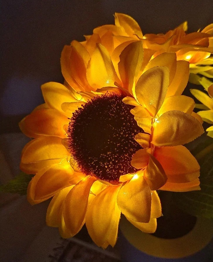 Genopladelig Solsikke LED Natlampe