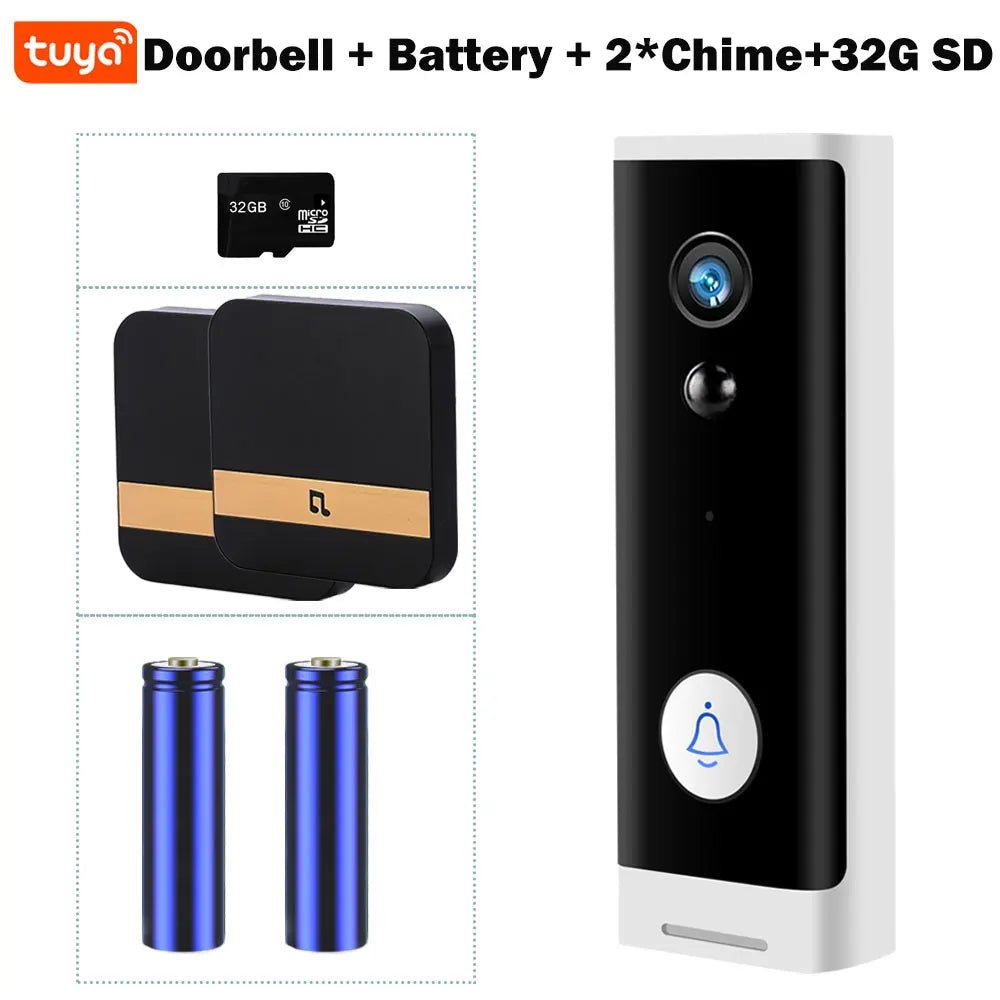 WiFi Dørklokke 1080P Smart Sikkerhedskamera